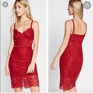 Red Lace Cocktail Dress